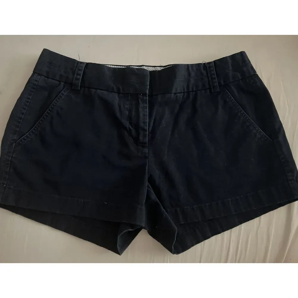 J Crew Chino Shorts Size 4 Navy Blue G2‎